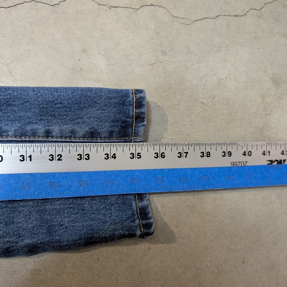 Levi's 517 Men's 34x34 (34x35.5) Bootcut Blue Jeans - Picture 7 of 7